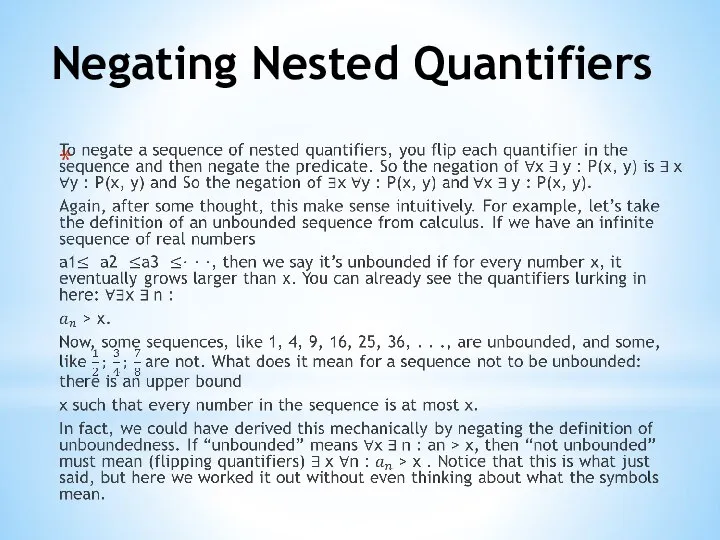 Negating Nested Quantifiers