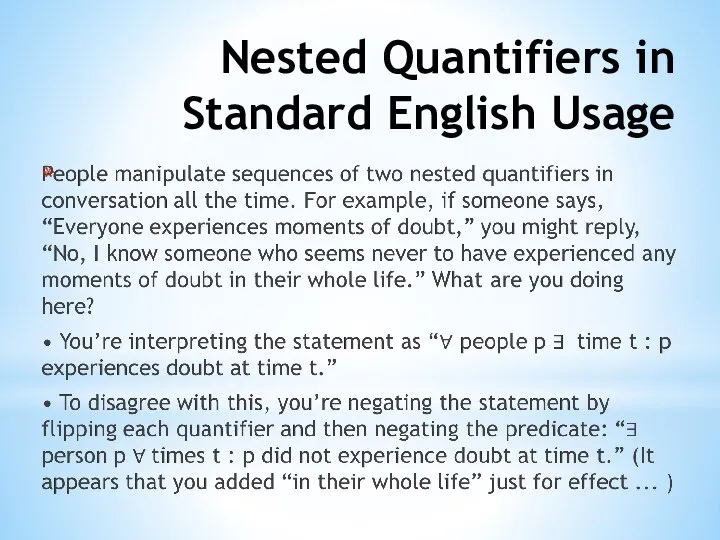 Nested Quantifiers in Standard English Usage