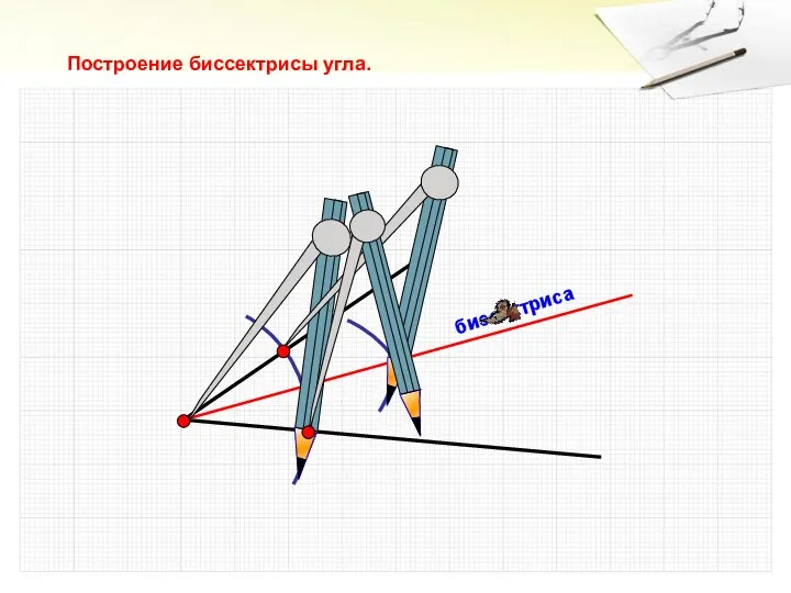 биссектриса Построение биссектрисы угла.