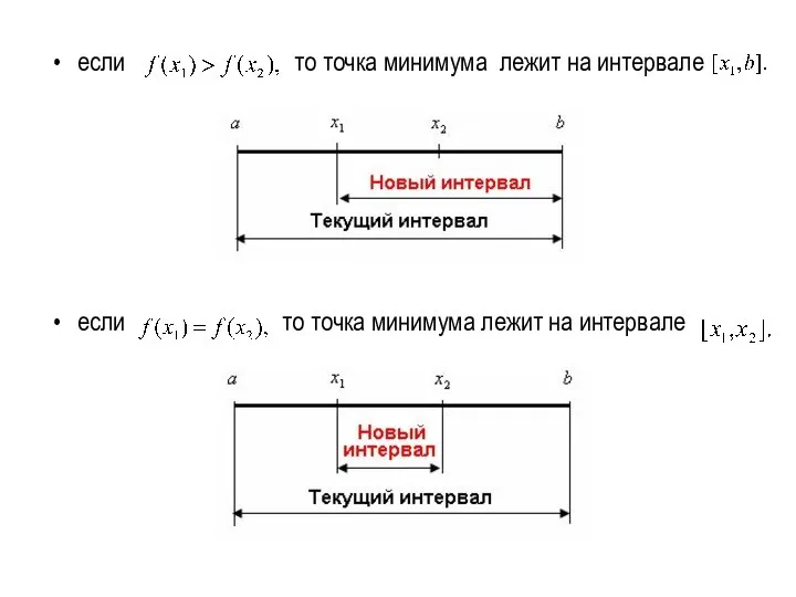 если то точка минимума лежит на интервале если то точка минимума лежит на интервале