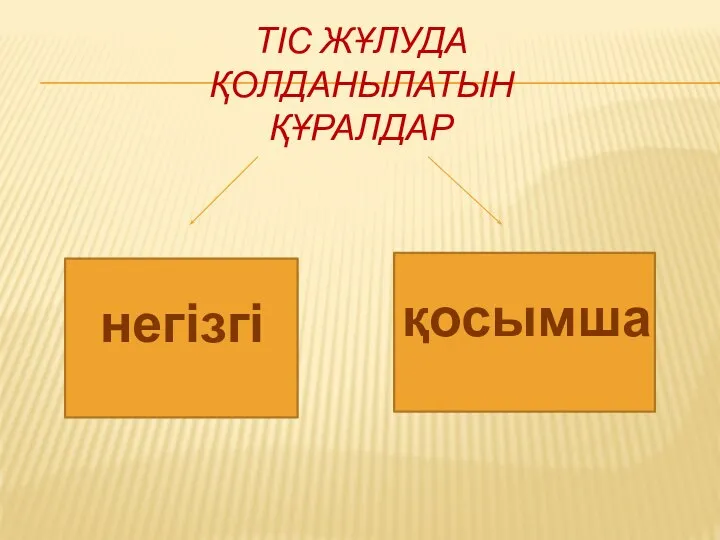 ТІС ЖҰЛУДА ҚОЛДАНЫЛАТЫН ҚҰРАЛДАР негізгі қосымша