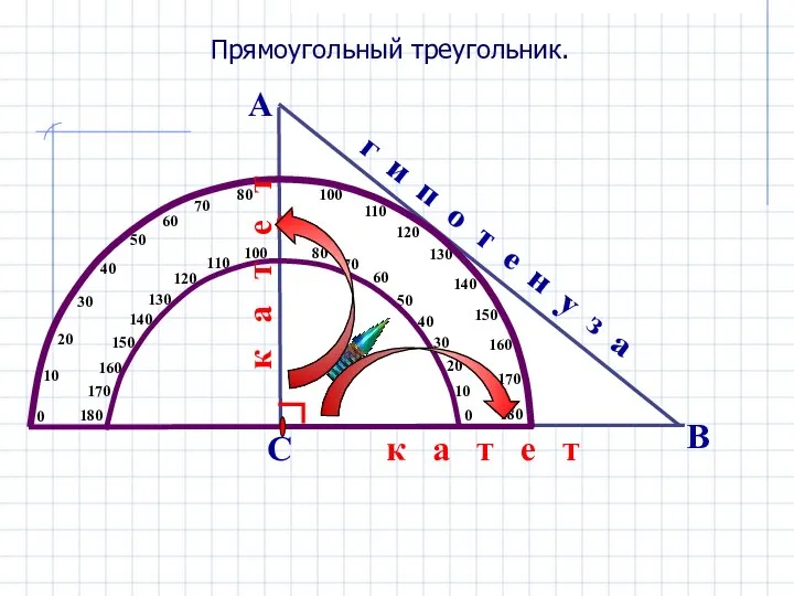 Прямоугольный треугольник. А В С г и п о т е