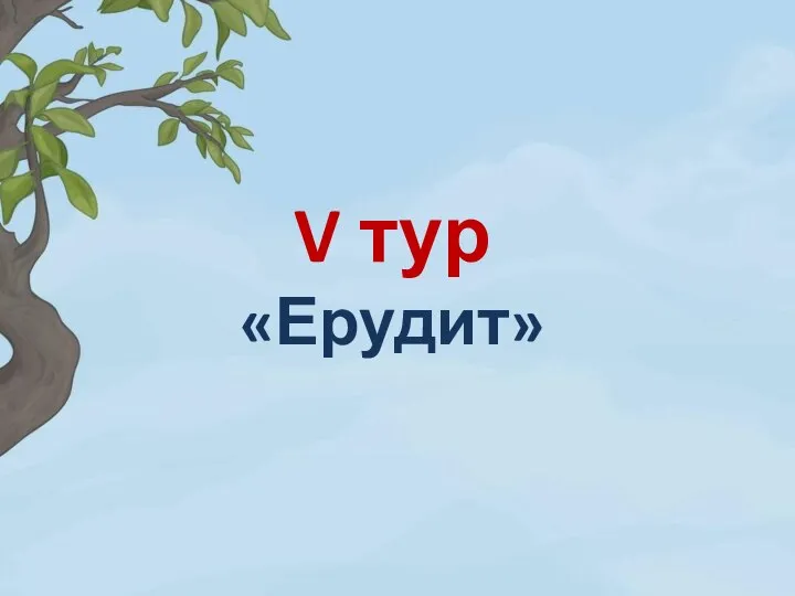 V тур «Ерудит»