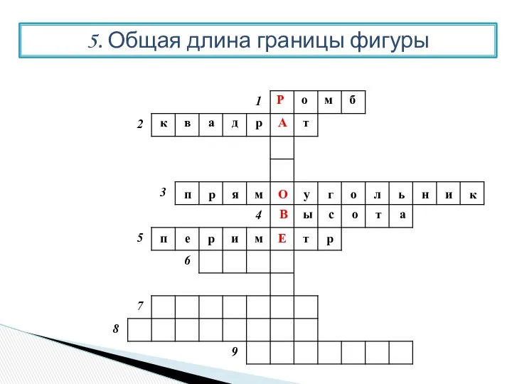 5. Общая длина границы фигуры