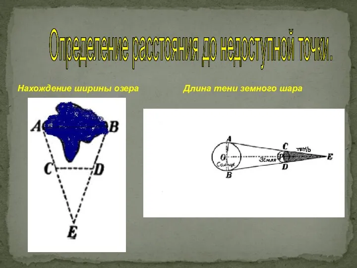 Определение расстояния до недоступной точки. Определение расстояния до недоступной точки. Определение