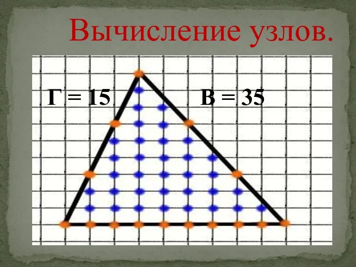 Г = 15 В = 35 Вычисление узлов.