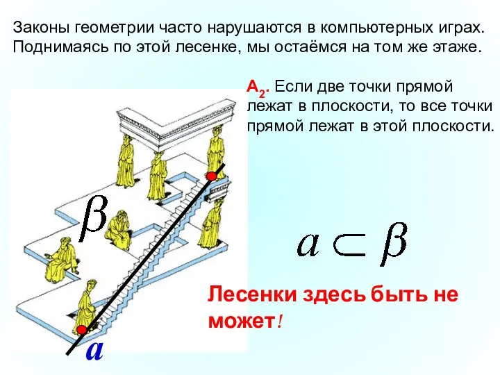 Законы геометрии часто нарушаются в компьютерных играх. Поднимаясь по этой лесенке,