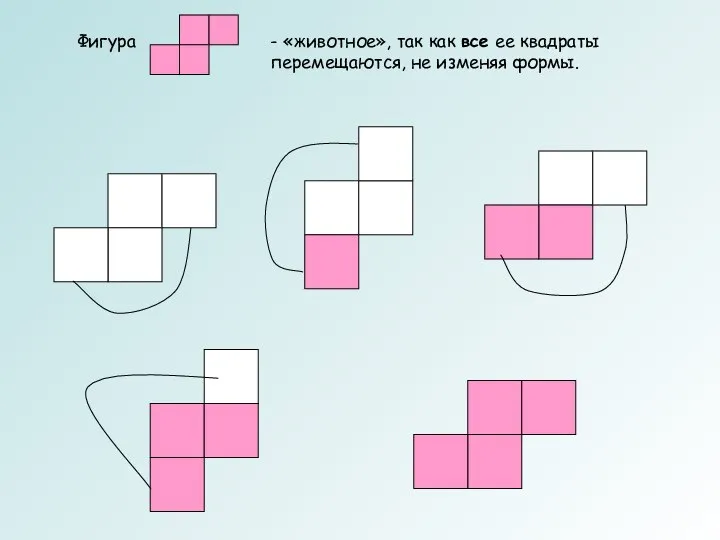 Фигура - «животное», так как все ее квадраты перемещаются, не изменяя формы.