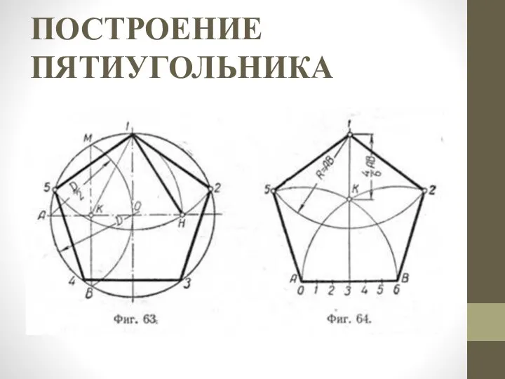 ПОСТРОЕНИЕ ПЯТИУГОЛЬНИКА