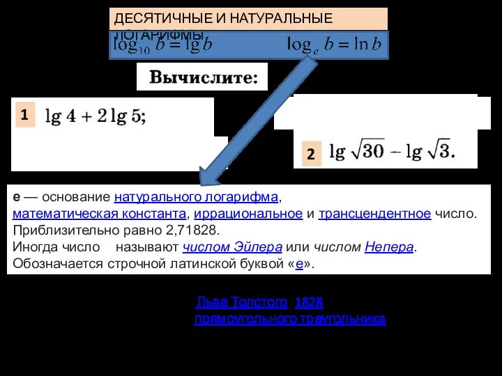 1 2 «Экспоненту помнить способ есть простой: два и семь десятых,