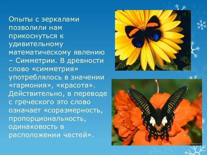 Опыты с зеркалами позволили нам прикоснуться к удивительному математическому явлению –