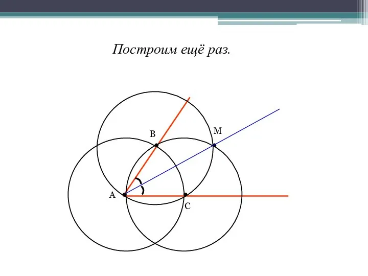 Построим ещё раз. А В С M