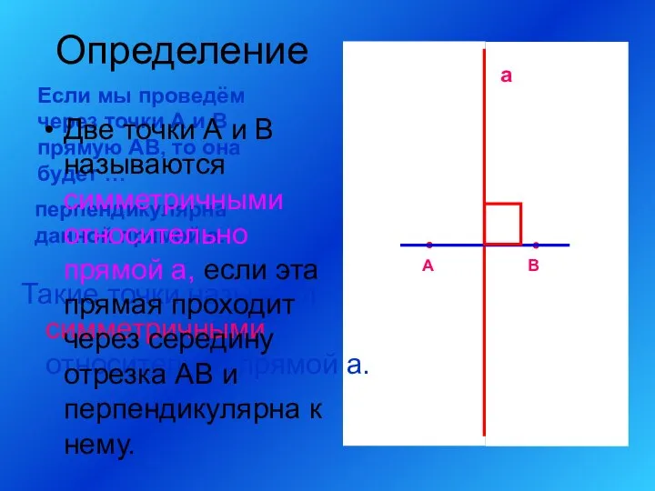 Если мы проведём через точки А и В прямую АВ, то