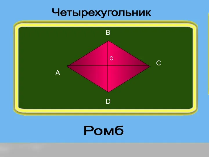 Ромб Четырехугольник А B D C О