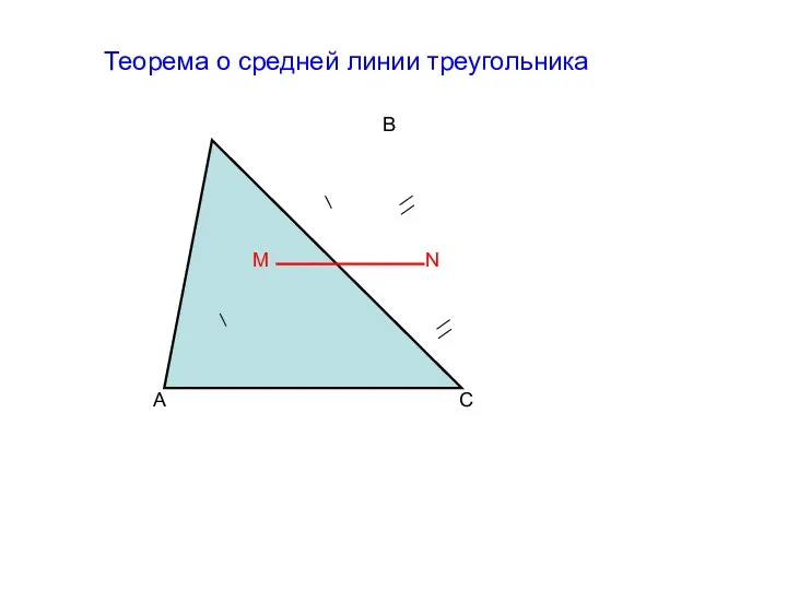 Теорема о средней линии треугольника