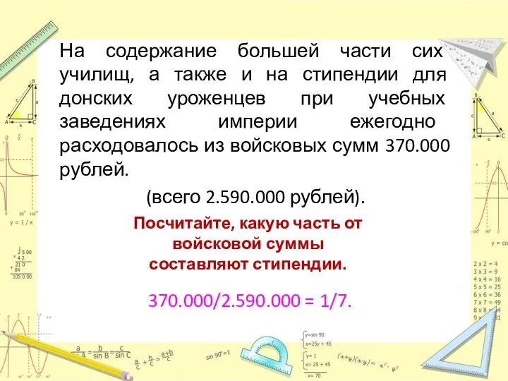 На содержание большей части сих училищ, а также и на стипендии