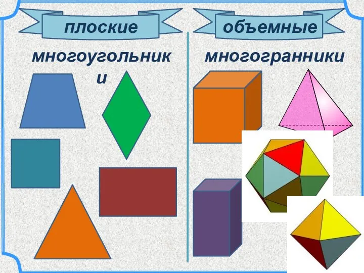 плоские объемные многоугольники многогранники