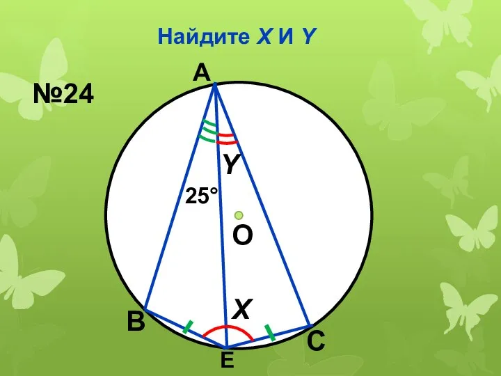 Найдите Х И Y О Х Y 25° А В С Е №24