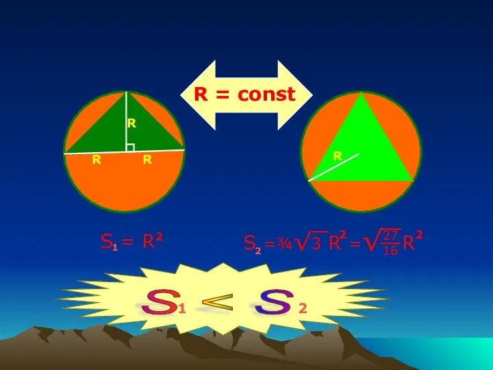 R R R S = R R = const S =¾√3