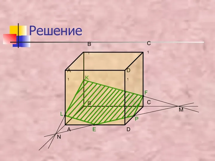 Решение A D C A1 D1 C1 B1 K E P N L M F B