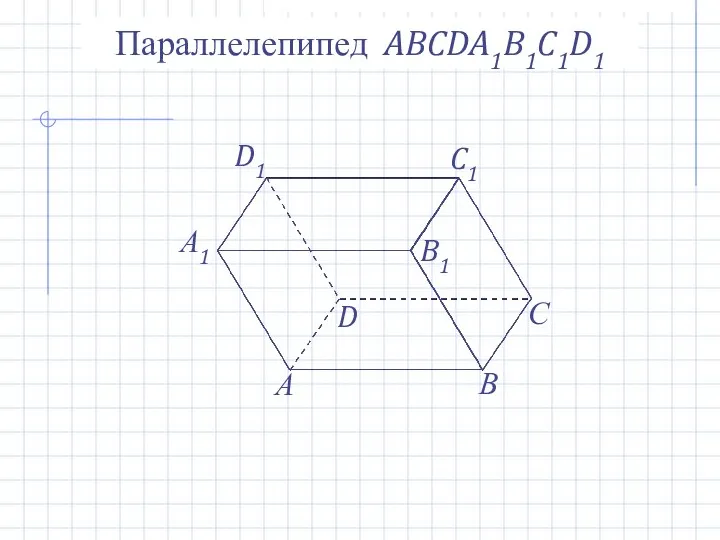 Параллелепипед ABCDA1B1C1D1