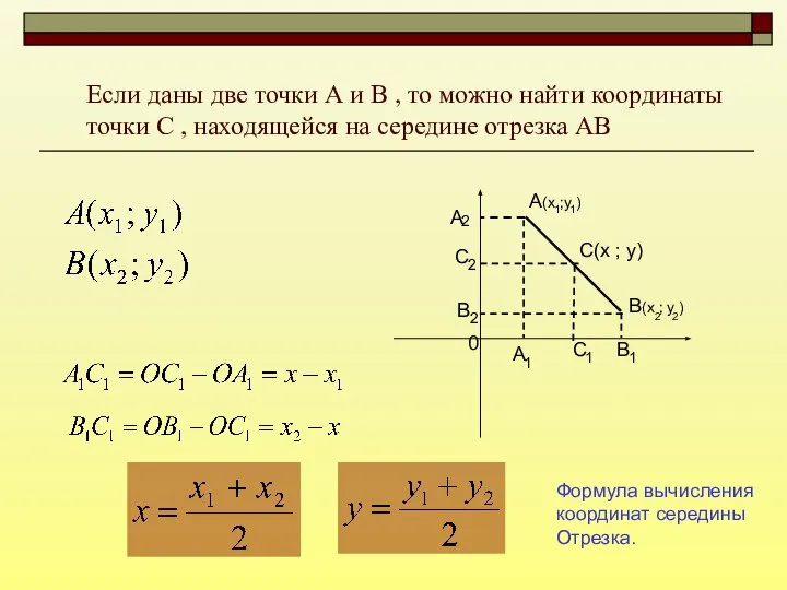 Если даны две точки А и В , то можно найти