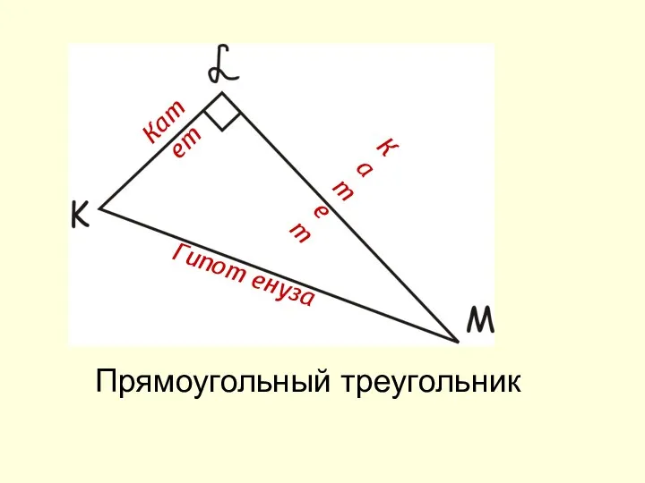 Кат ет Кат ет Гипот енуза Прямоугольный треугольник