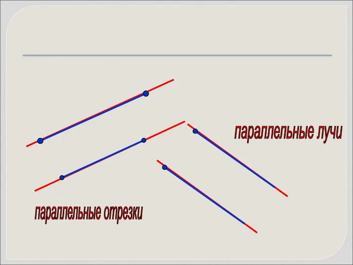 параллельные отрезки параллельные лучи
