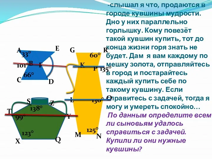 У одного человека было трое сыновей. Однажды позвал он их и