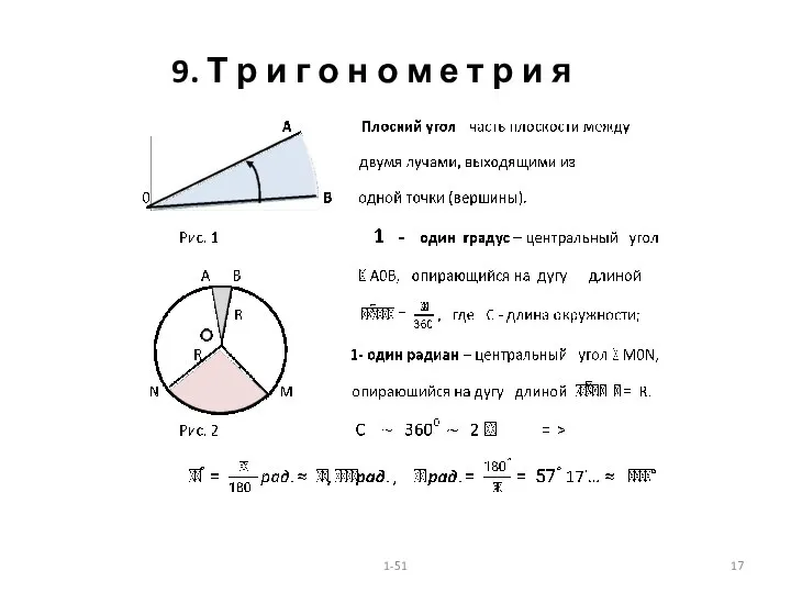 9. Т р и г о н о м е т р и я 1-51