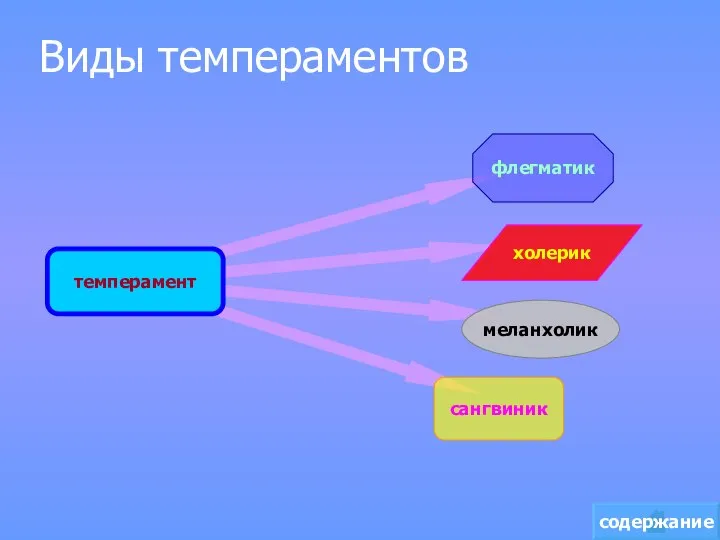 Виды темпераментов