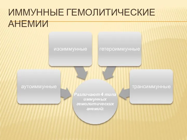 ИММУННЫЕ ГЕМОЛИТИЧЕСКИЕ АНЕМИИ