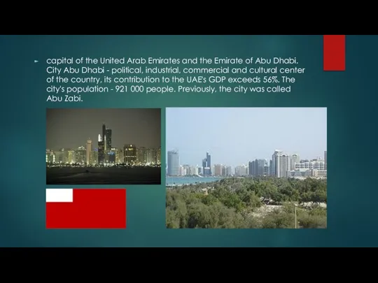 capital of the United Arab Emirates and the Emirate of Abu