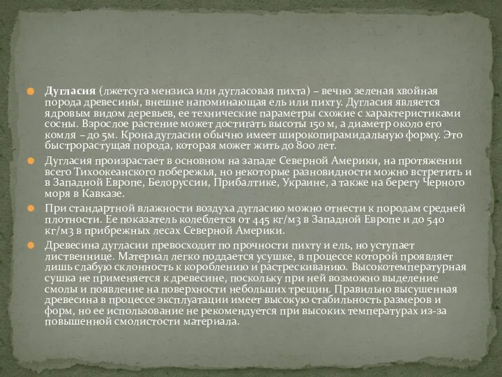 Дугласия (лжетсуга мензиса или дугласовая пихта) – вечно зеленая хвойная порода