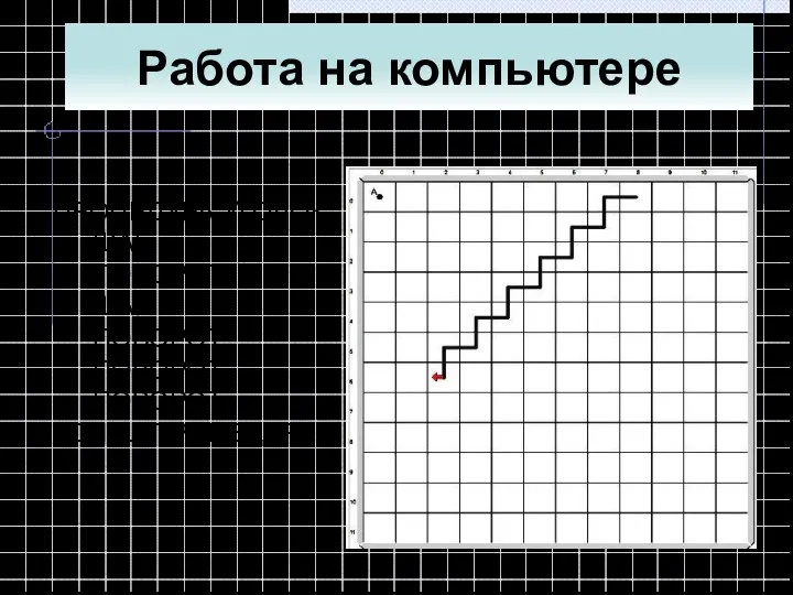 Работа на компьютере ПРОЦЕДУРА УГОЛОК ШАГ ПОВОРОТ ШАГ ПОВОРОТ ПОВОРОТ ПОВОРОТ КОНЕЦ ПРОЦЕДУРЫ