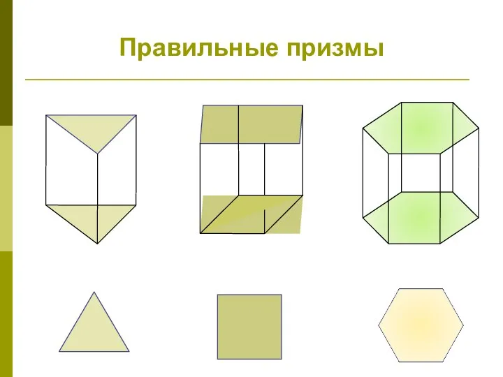 Правильные призмы