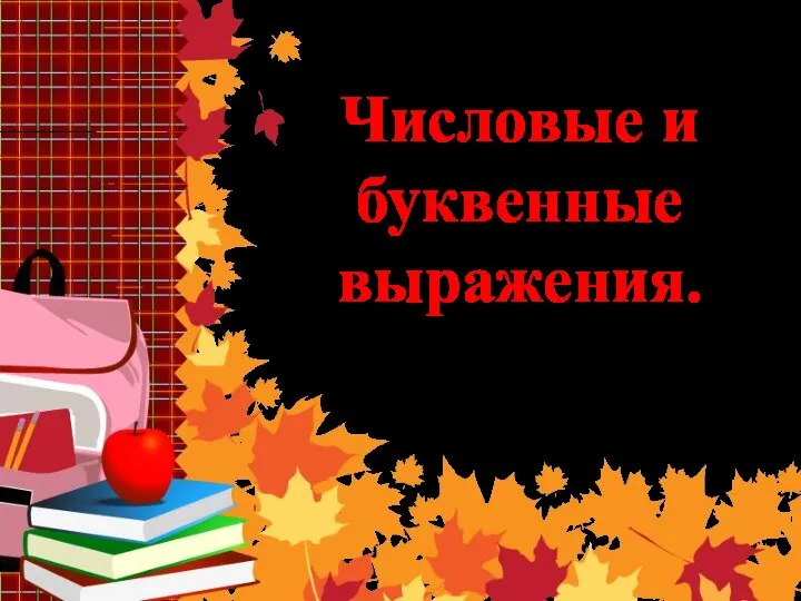 Числовые и буквенные выражения.