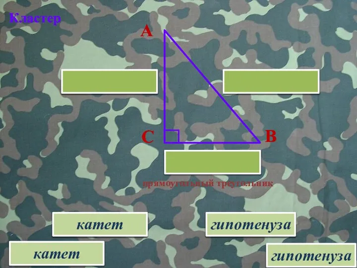 Кластер катет гипотенуза катет гипотенуза