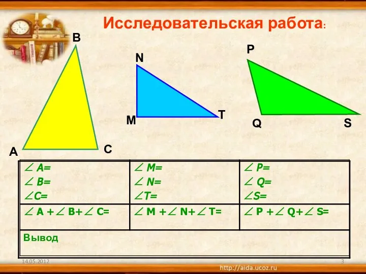 14.05.2012 Исследовательская работа: