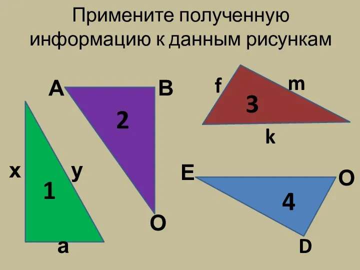 Примените полученную информацию к данным рисункам