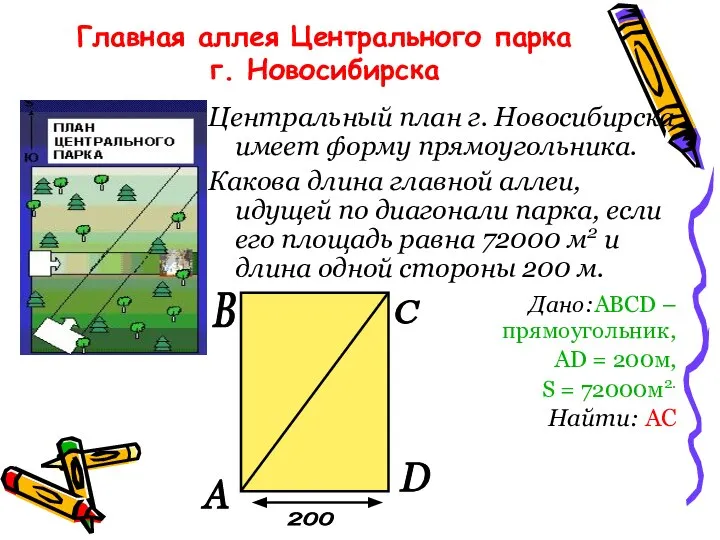 Главная аллея Центрального парка г. Новосибирска Центральный план г. Новосибирска имеет