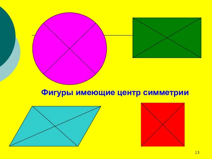 Фигуры имеющие центр симметрии