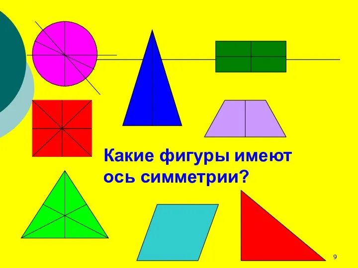 Какие фигуры имеют ось симметрии?