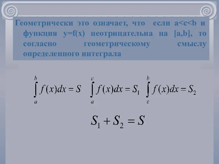 Геометрически это означает, что если a