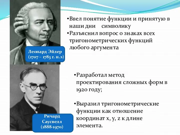 Леонард Эйлер (1707 – 1783 г. н.э) Ввел понятие функции и