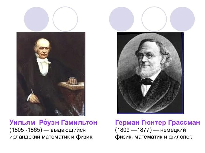 Уильям Ро́уэн Гамильтон (1805 -1865) — выдающийся ирландский математик и физик.