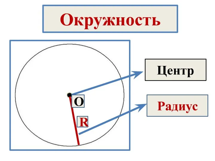 Окружность Центр Радиус O R