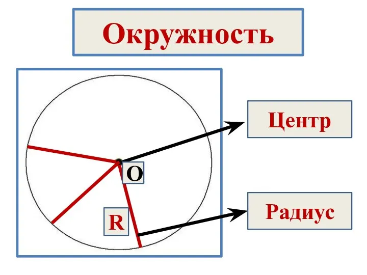 Окружность Центр Радиус R O