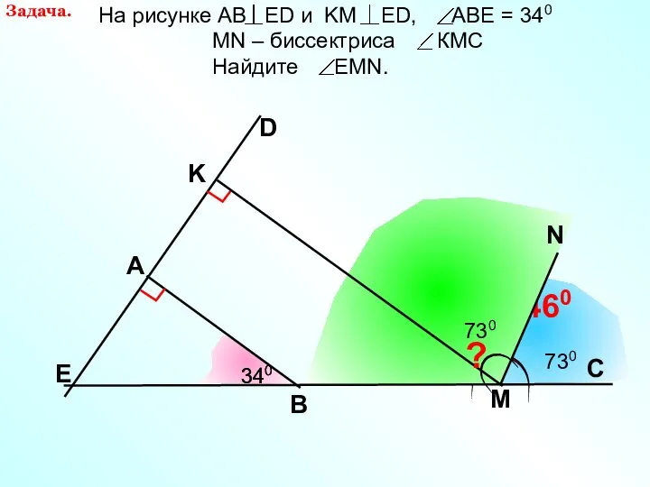 A D E 340 B C M K 1460 340 ? N Задача.