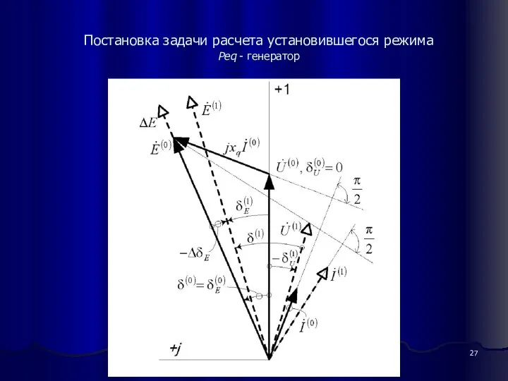 Постановка задачи расчета установившегося режима Peq - генератор